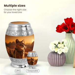 Cat Large Urn 10 Inch
