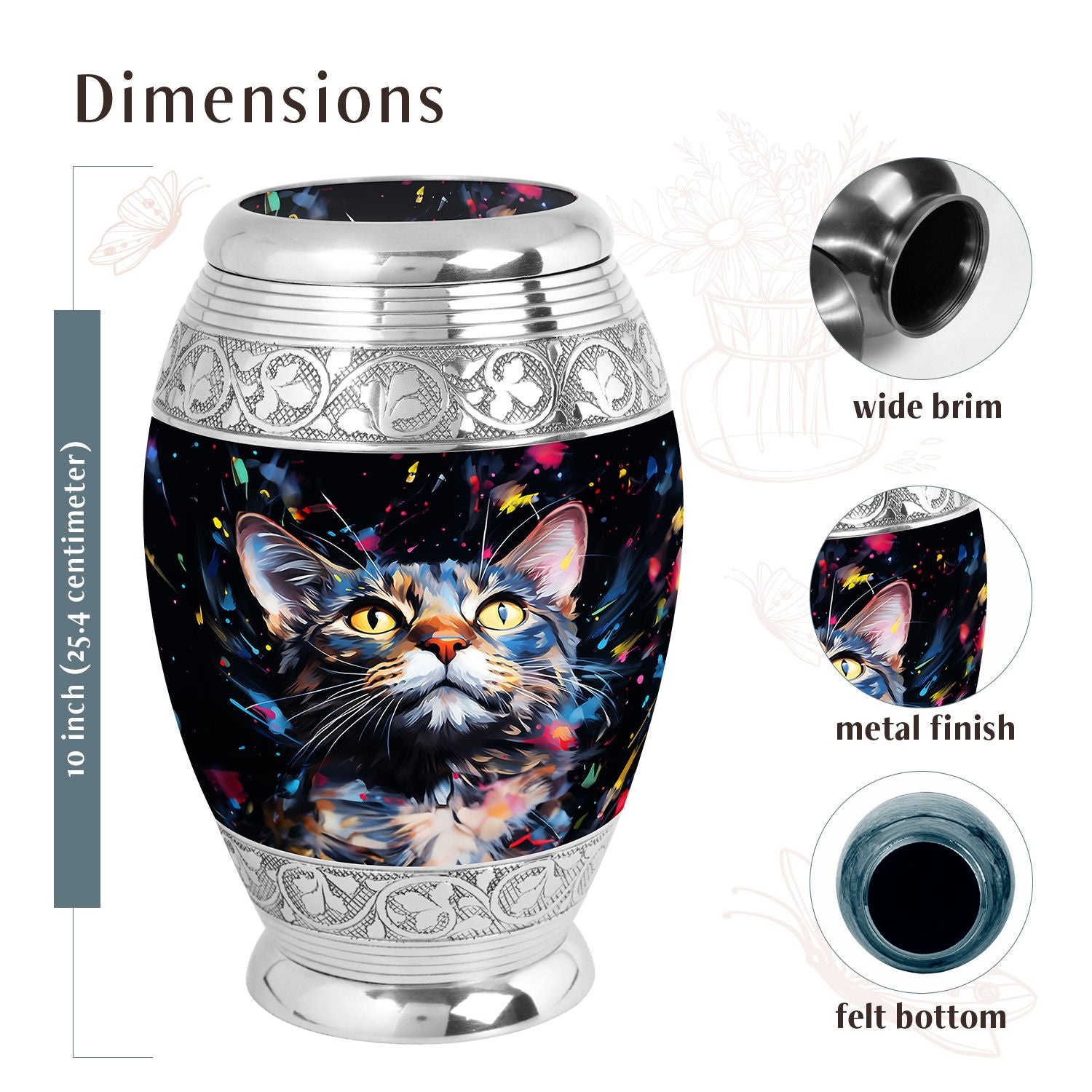 Cat Urn Medium 6 Inch