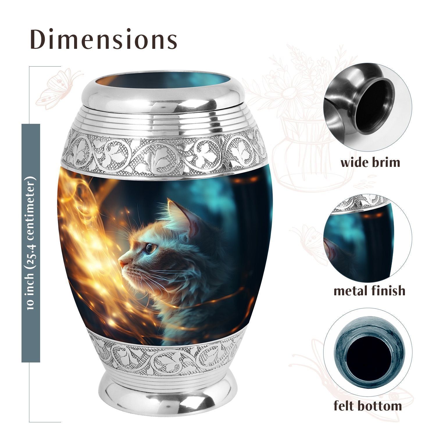 Cat Urn Medium 6 Inch