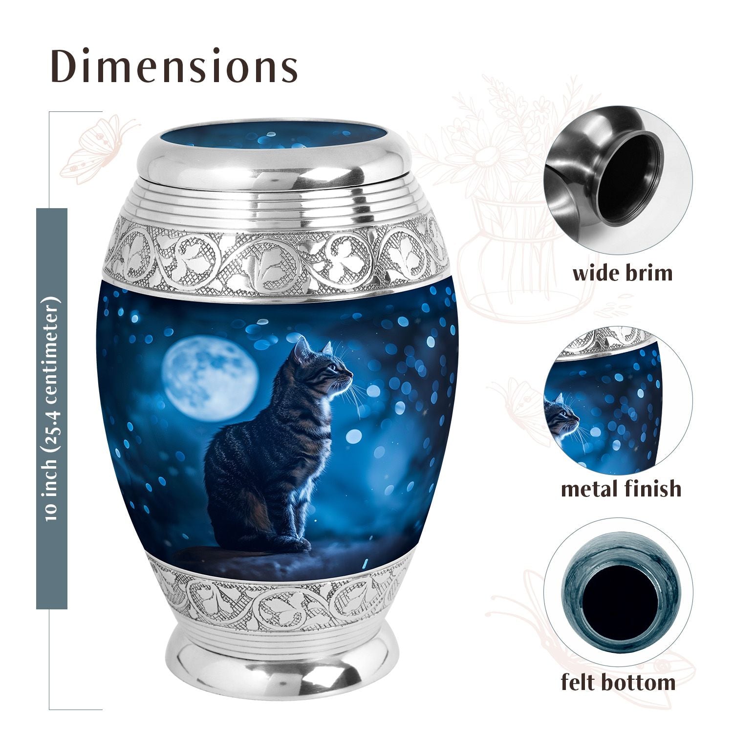 Cat Urn Medium 6 Inch