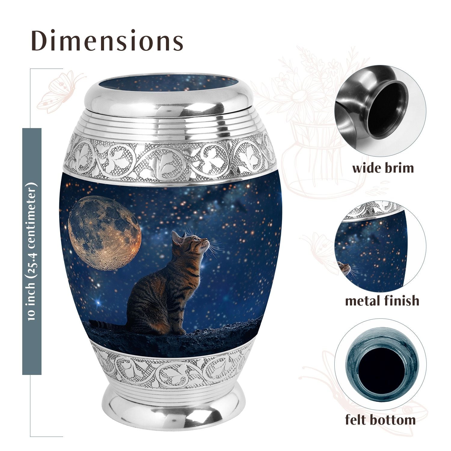 Cat Urn Medium 6 Inch