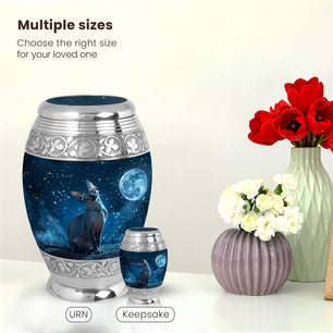 Cat Large Urn 10 Inch