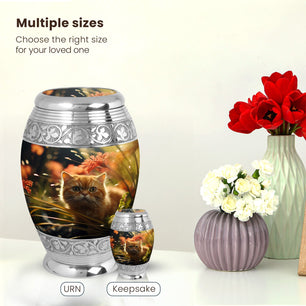 Cat Large Urn 10 Inch