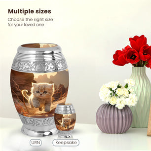 Cat Large Urn 10 Inch