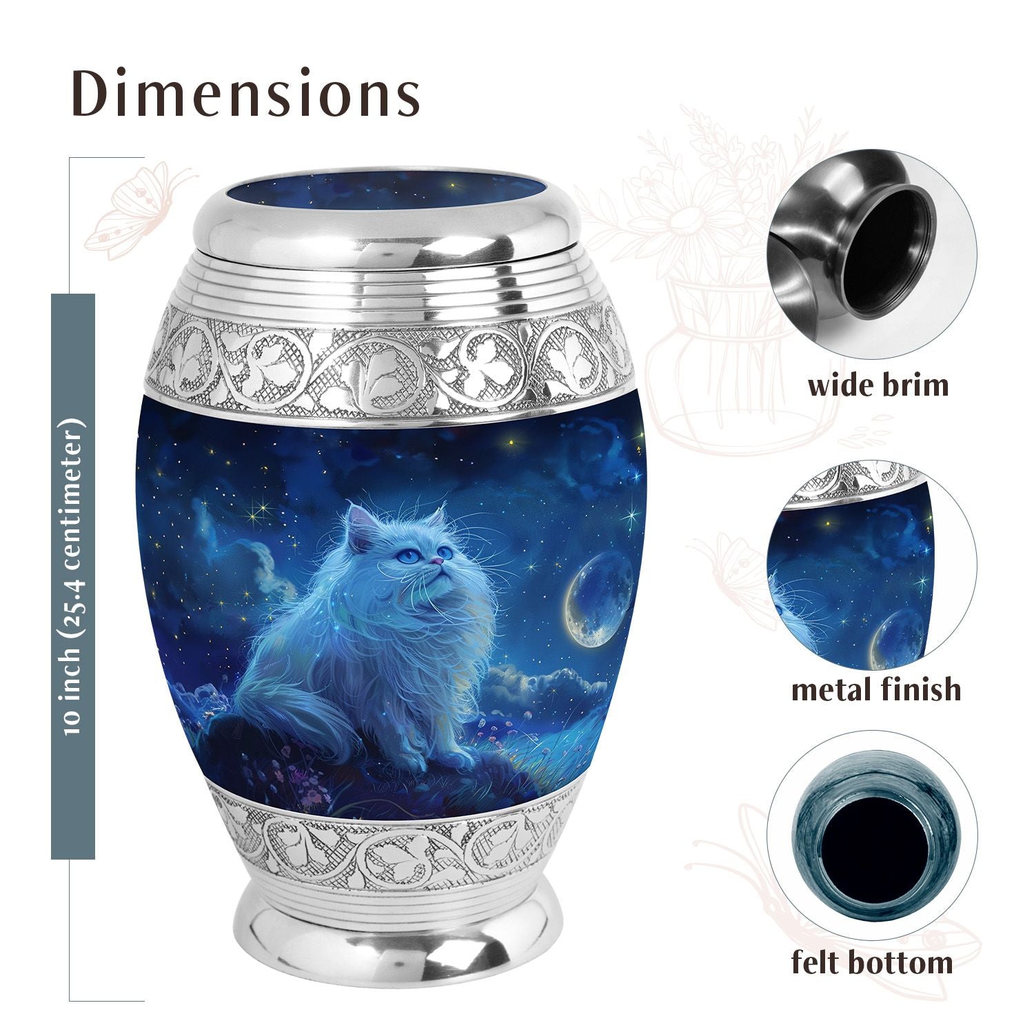 Cat Urn Medium 6 Inch