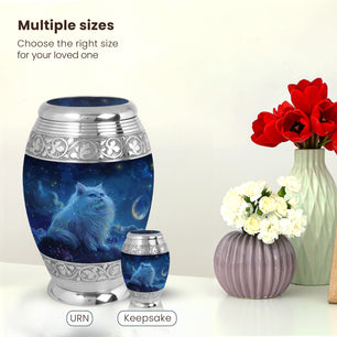Cat Large Urn 10 Inch
