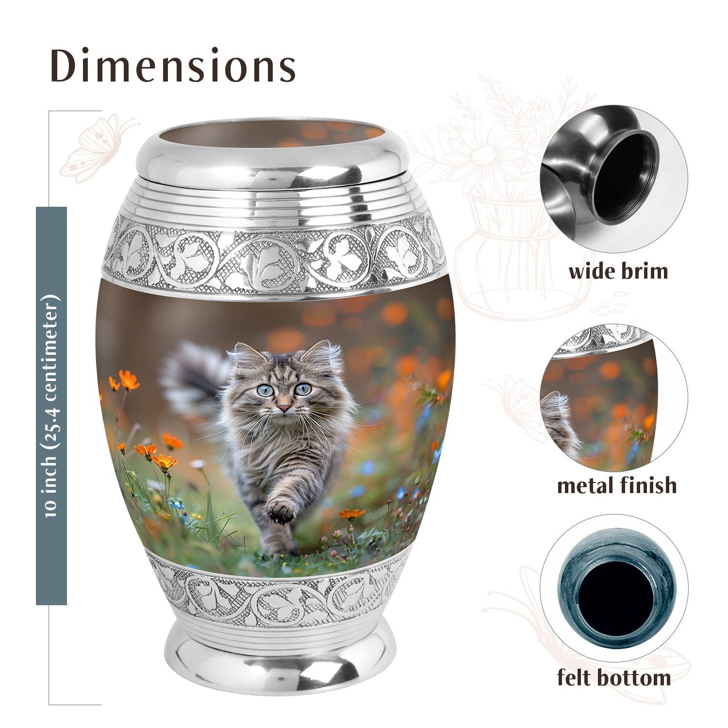 Cat Urn Medium 6 Inch