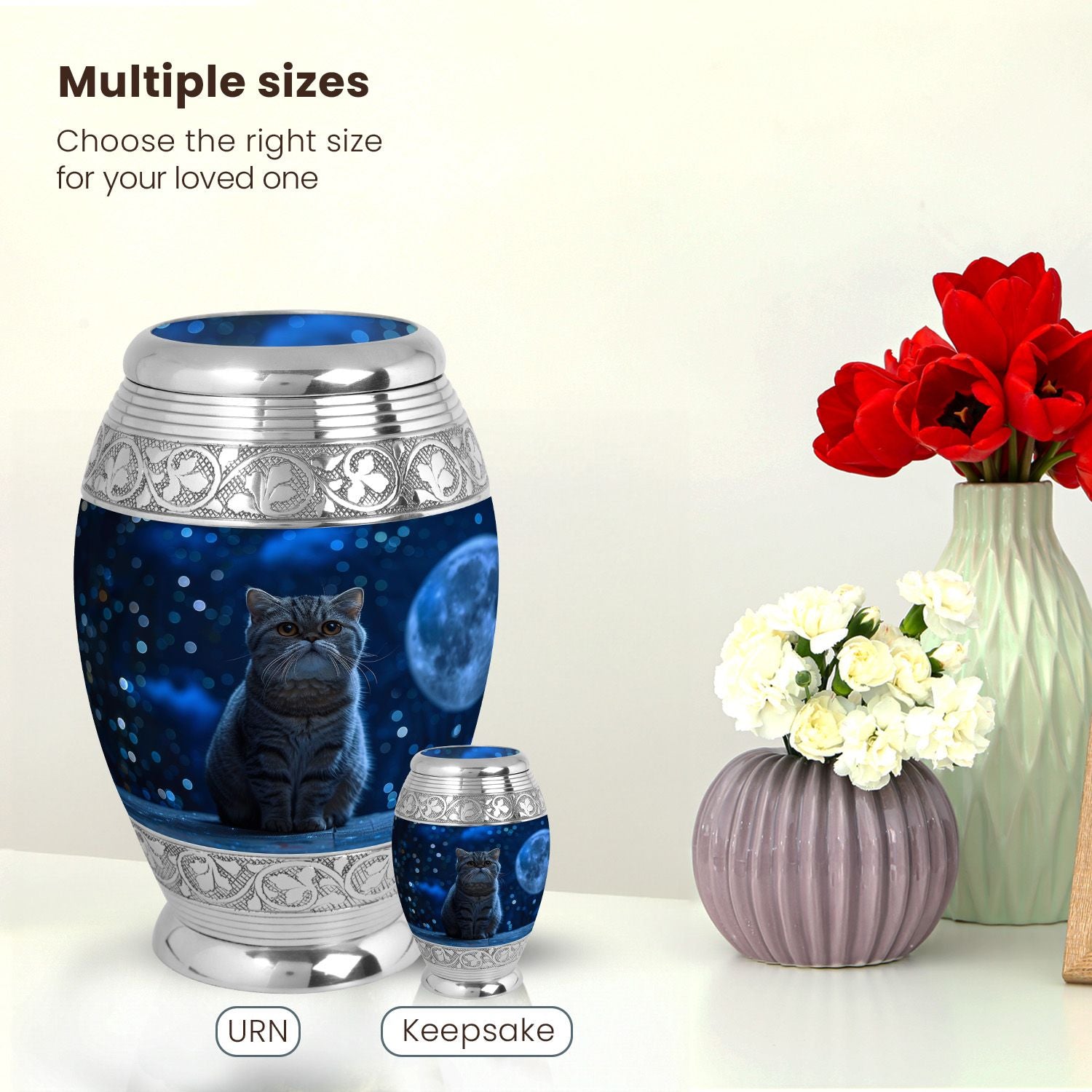 Cat Large Urn 10 Inch