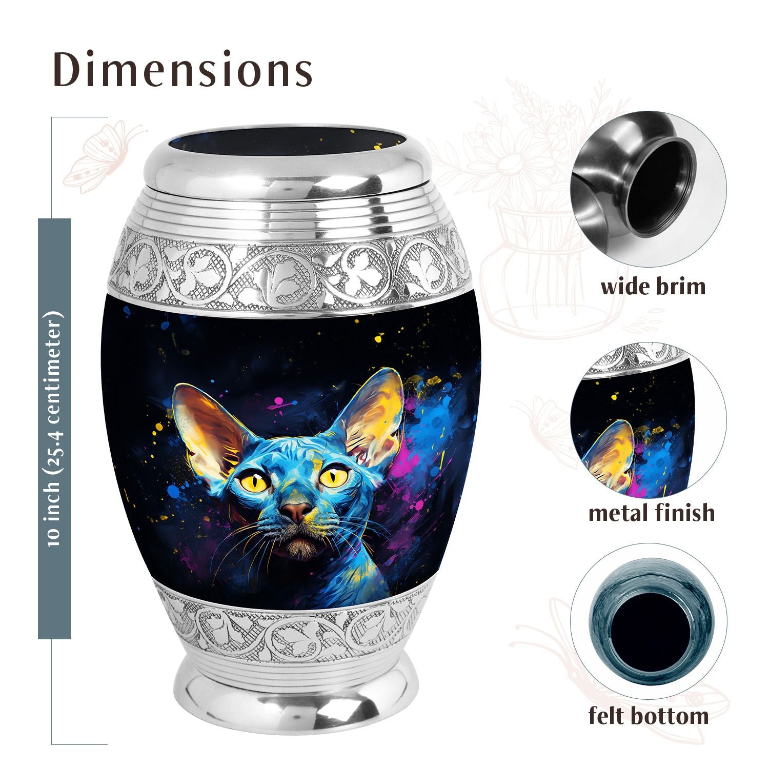 Cat Urn Medium 6 Inch