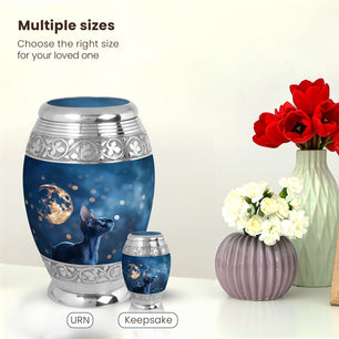 Cat Large Urn 10 Inch