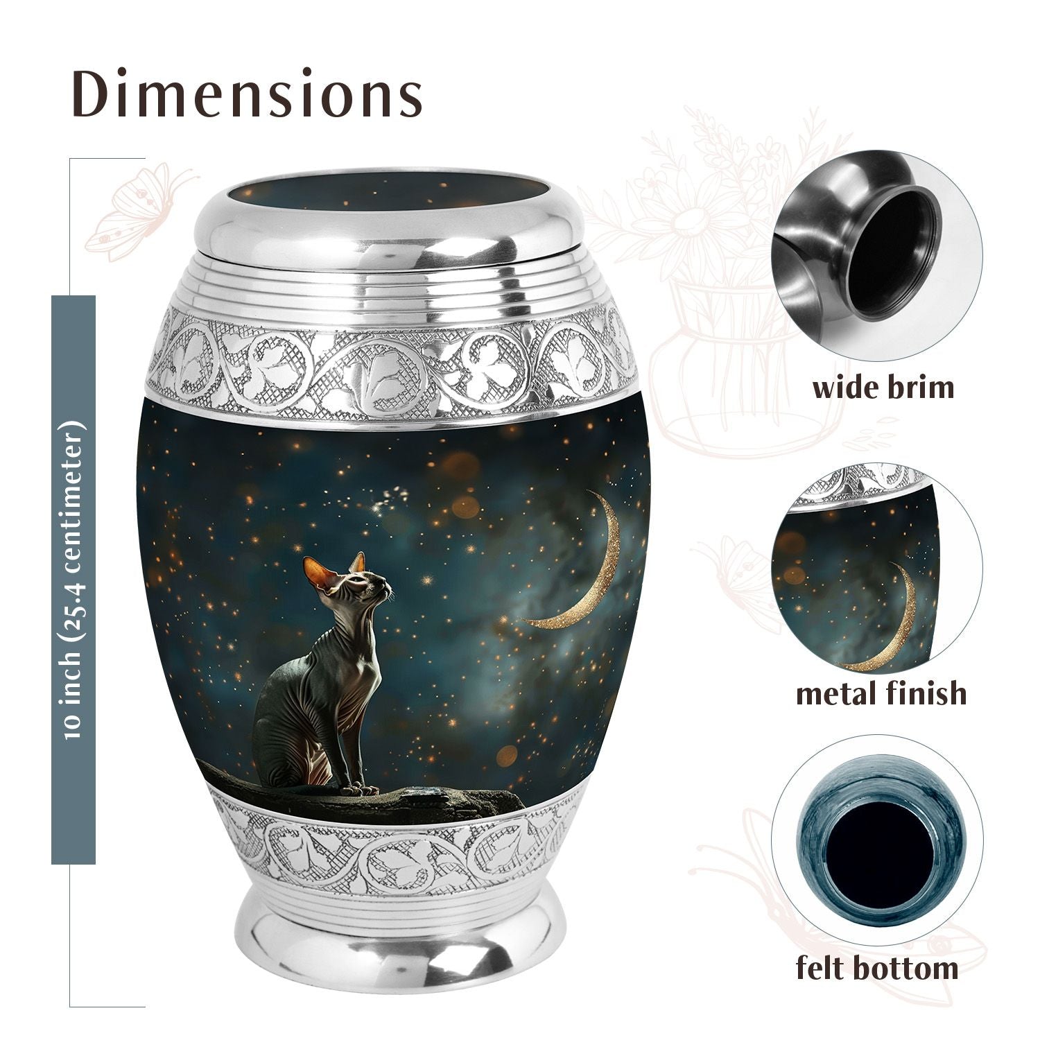 Cat Urn Medium 6 Inch