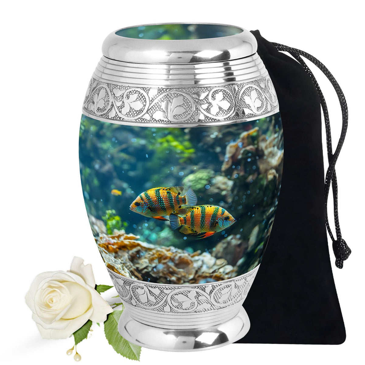 Fish Memorial Urn – Elegant Keepsake for Pet Ashes – urnsforashesstore