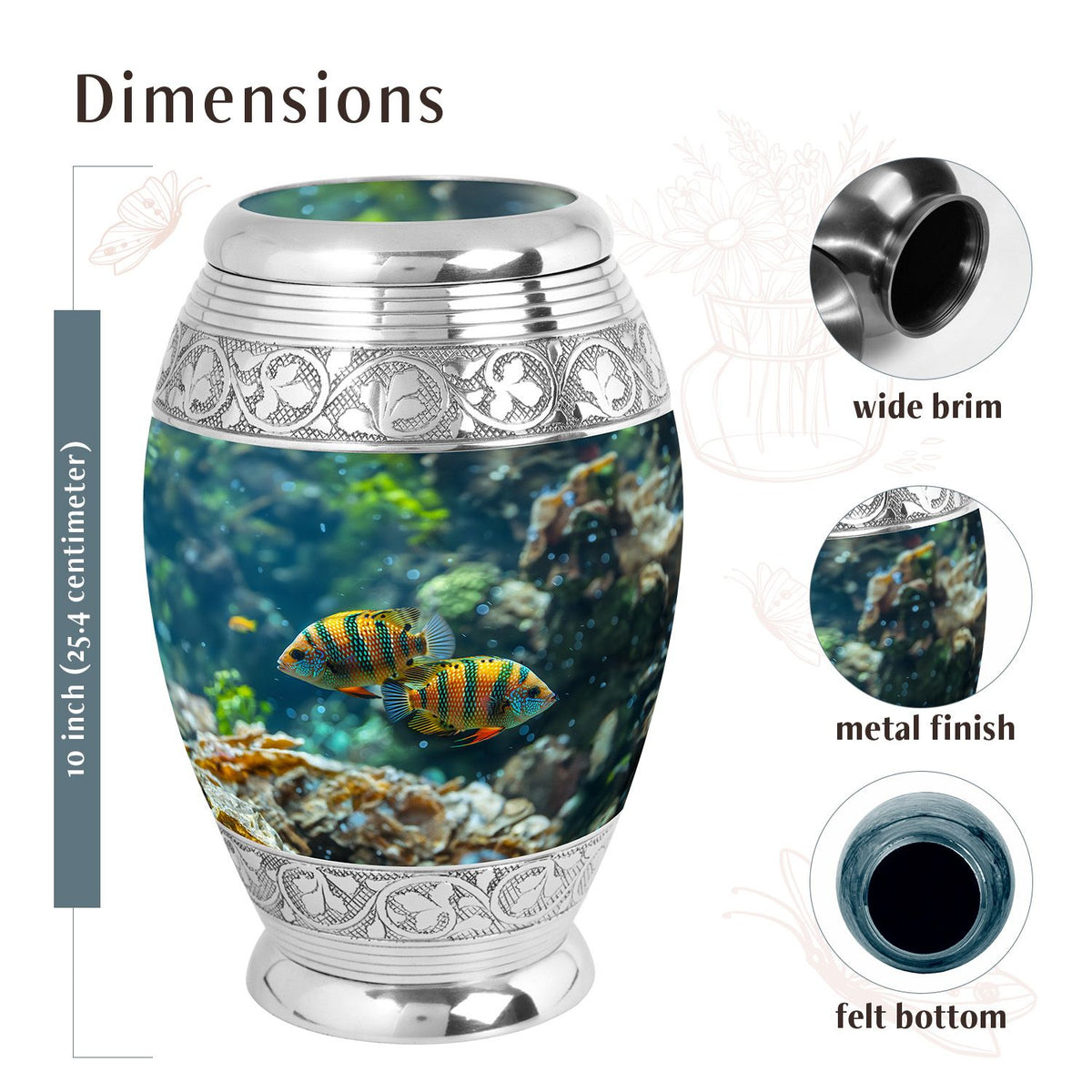 Fish Memorial Urn – Elegant Keepsake for Pet Ashes – urnsforashesstore