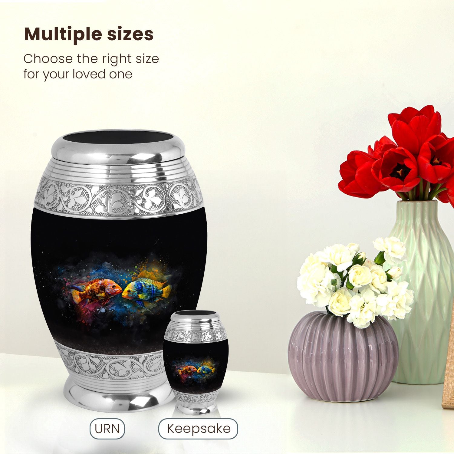 Fish Large Urn 10 Inch