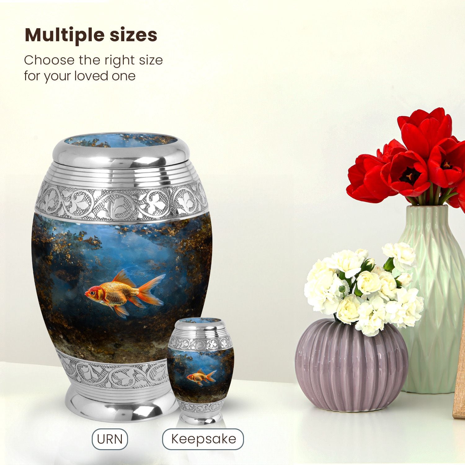 Fish Large Urn 10 Inch