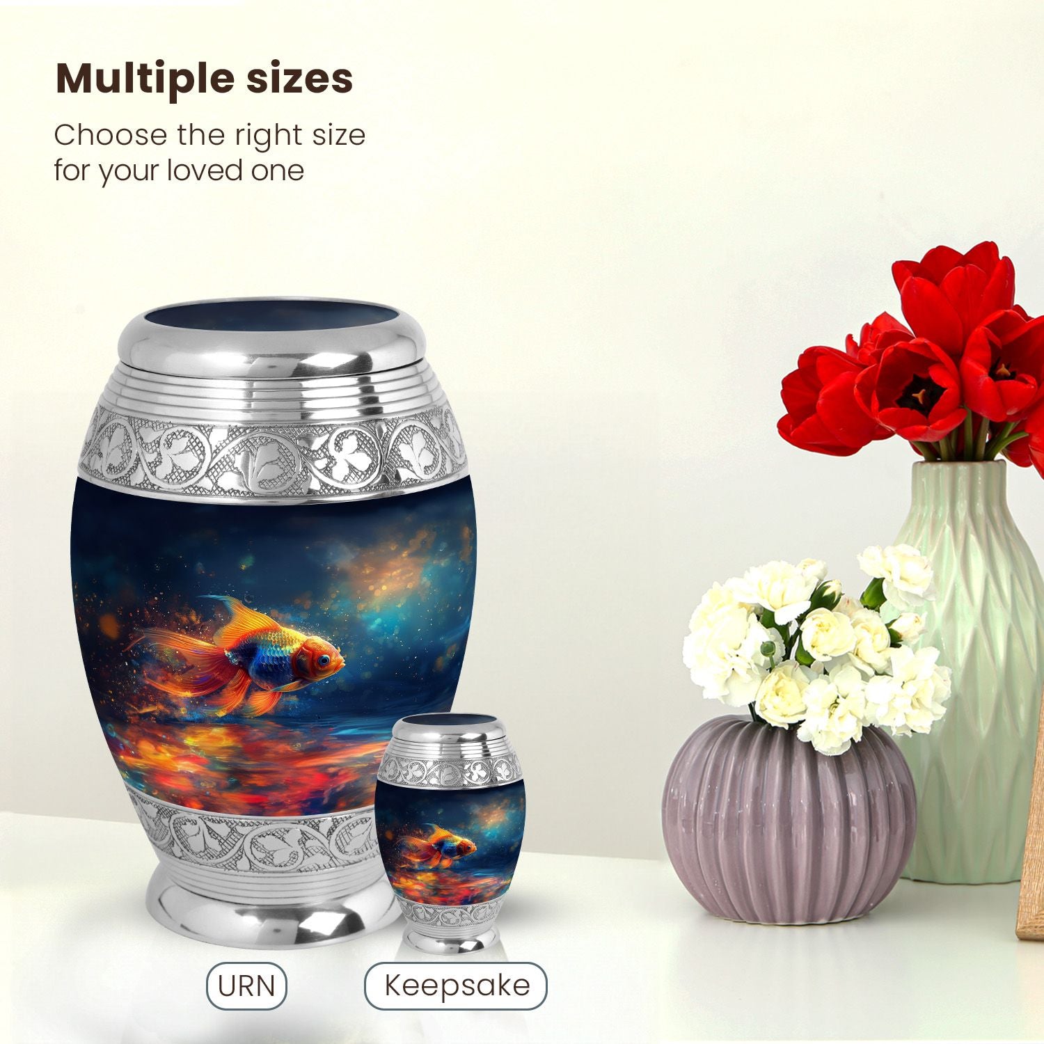 Fish Large Urn 10 Inch