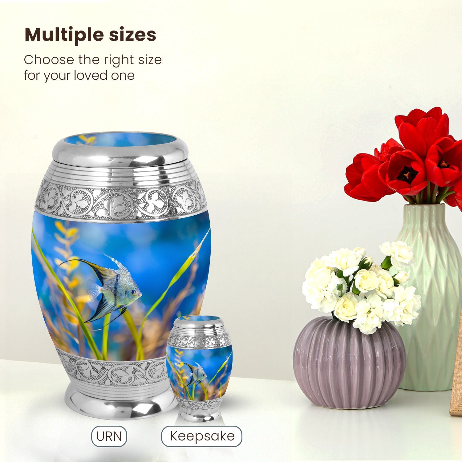 Fish Large Urn 10 Inch