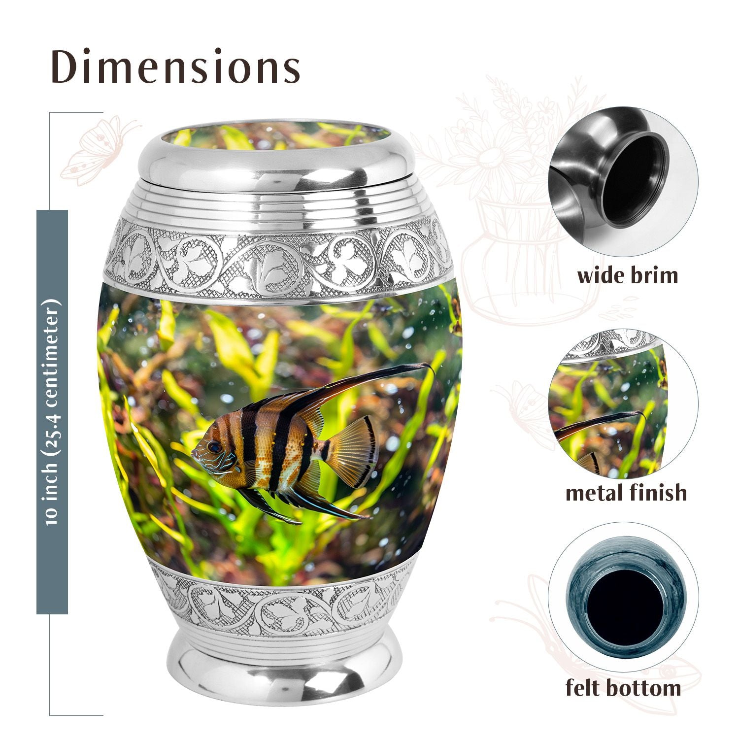 Fish Urn Medium 6 Inch