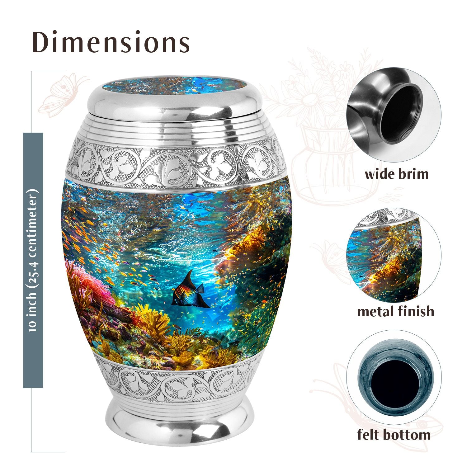 Fish Urn Medium 6 Inch